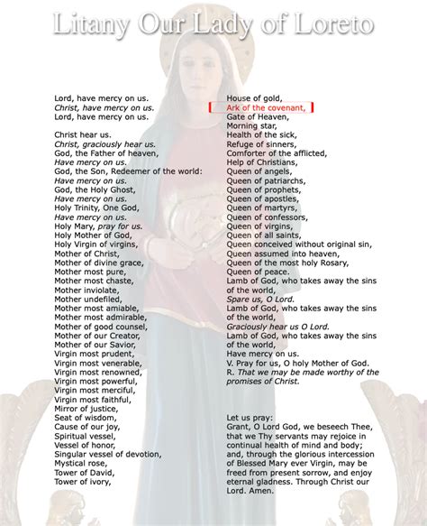 litany of our lady of loretto.
